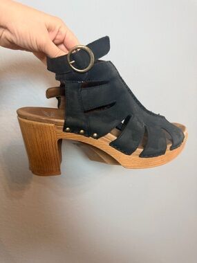 Dansko Demetria Open Toe Chunky Heel Sandal Slingback Y2K Size 41 10.5 11